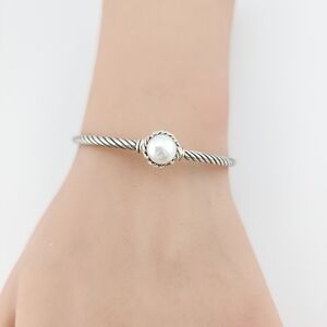 David Yurman Sterlin Silver Bracelet With  Pearl